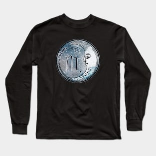 Scorpio Moon Sign Astrology Zodiac Symbol Stars and Crescent Moon Long Sleeve T-Shirt